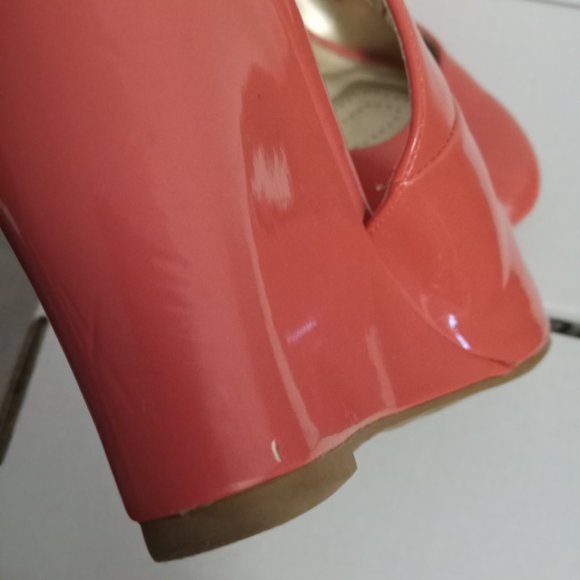 DEX dexflex by dex barbie pink slingback wedges high heels barbiecore sz 9 1/2 - Picture 6 of 7